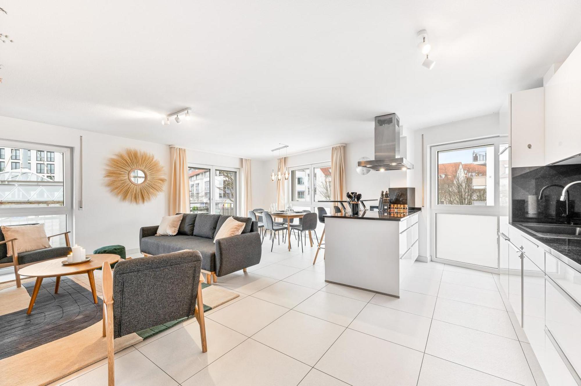 Design-Apartment - Kueche - Parken - Zentral Leinfelden-Echterdingen Extérieur photo
